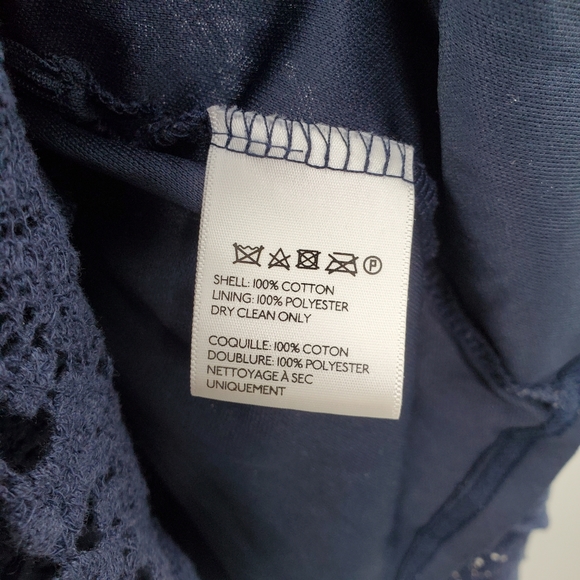 UO Staring At Stars Blue Crochet Boho Dress Tiered - Picture 5 of 6